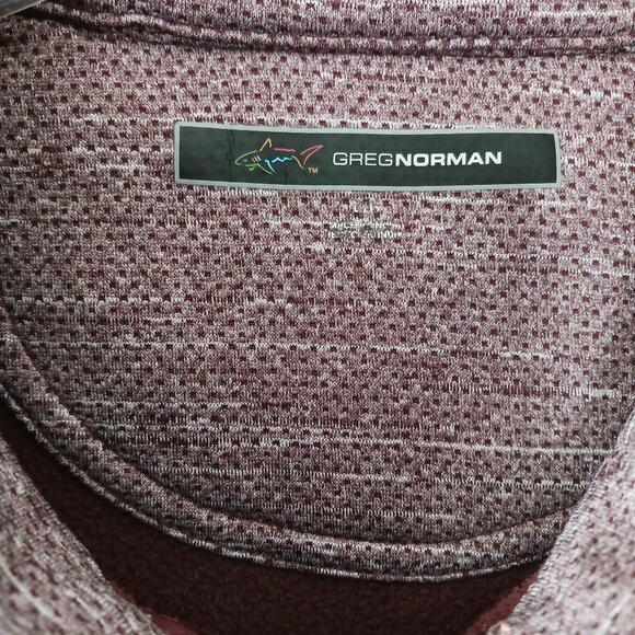 Greg Norman Mens Sweater Size Large Burgandy 1/4 Zip Pullover Preppy Golf Sports - Picture 4 of 10